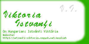 viktoria istvanfi business card